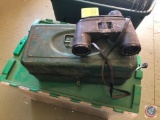 Bushnell Binoculars and Tackle Box Containing Bobbers, Dishonest Fisherman Knife It Floats, South