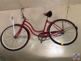 Vintage Women's Bicycle with Basket Mounted to the Front {{NO MARKINGS VISIBLE}}