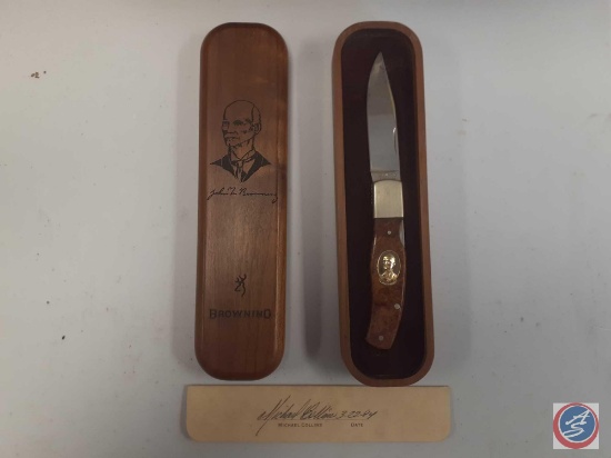 John M Browning Limited Edition Knife With 24k Gold Medallion