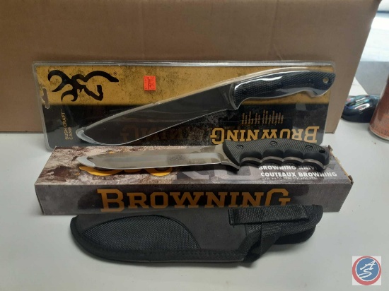 Bush Craft Camp Broning Knife 440C Stainless Fixed Steal Also High Quality Browning Knife With Hog