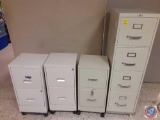 (3) File Cabinets on Wheels (Only 1 Has Key) 15