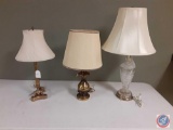 (3) Table Lamps w/Shades
