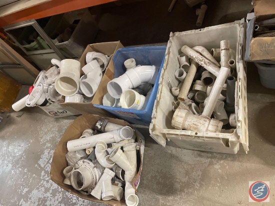Assorted Lengths of PVC Pipe Including Elbows, Right Angles and More