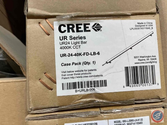 (3) Cree Light Bars, Cree UR Series 2ft. Lightbar Driver, Thomas Lighting 4'' White Baffle Trim