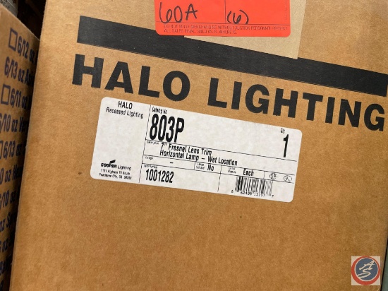 (6) Halo Lighting 7'' Fresnel Lens Trim Horizontal Lamps for Wet Location