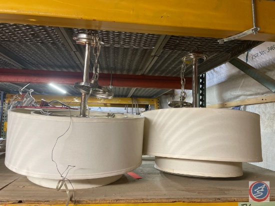 (2) Circular Hanging Light Fixtures {{ONE IS MISSING BOTTOM}}