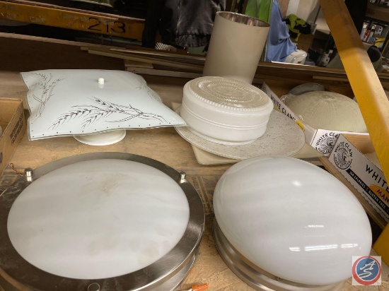 Assorted Glass Light Fixture Shades