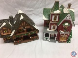 The Original Snow Village Beacon Hill Victorian and Hunting Lodge