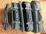 4-Pc Set of Blue Leather Luggage