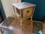 Two Tier Side Table Measuring 17'' X 17'' x 23 1/2''