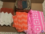 (3) Afghans and Assorted Sheets and Pillow Cases