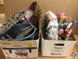 (2) Wreathes, Easter Wood Decoration Also Assorted Baskets Plus More