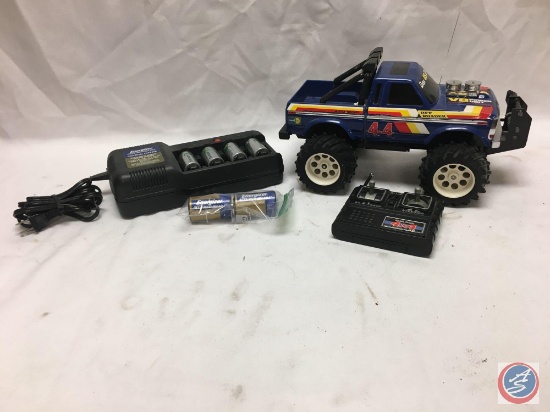 Radio Shack 4 x 4 Off Roader...Blue... R/C Car - Two Frequencies - Dual Stick Transmitter and Energi