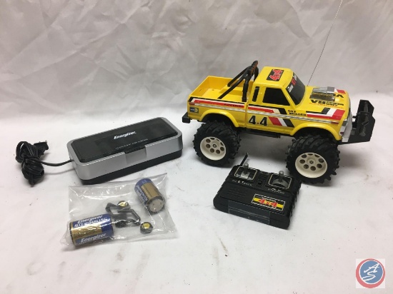 Radio Shack 4 x 4 Off Roader...Yellow R/C Car - Dual Stick Transmitter and Energizer Rechargeable