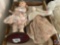 (3) Porcelain Dolls, Plush Bunny, (2) Doll Chairs, Doll Table and More