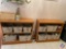 (2) Three Tier Shelving Units Measuring 36'' X 14'' X 30'' Including Storage Bins Containing Small