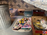 Candelabra, Storage Bins, Binders, Assorted Totes with Lids, Glass Viles, Paint Rollers, Stencils,