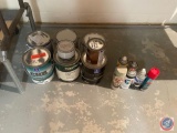 Assorted Cans of Paint and Spray Paints