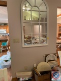 Wall Hanging Mirror Measuring 31'' X 55'', Assorted Photo Frames, Magazine Holder and Coffee Table