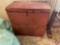 (2) Wooden Trunks with Latches Measuring 27 1/2'' X 15 1/2'' X 14''