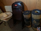 Sombrero, (3) Metal Folding Chairs, Vintage Kitchen Chair Measuring 31 1/2'' and More