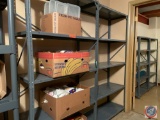 (2) Five Tier Metal Shelving Units Measuring 36'' X 16'' X 73'' Including Assorted Clear Containers