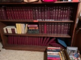 Three Tier Bookcase Measuring 64'' X 14 1/2'' X 42'' Including Encyclopedia Britannica, The Hunter's