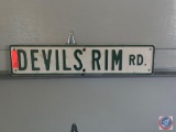 Devils Rim Rd Street Sign Measuring 28 1/4'' X 6''