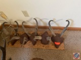 (5) Sets of Antelope Horns Mounted to Plywood Board