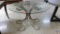 Metal Dining Table Frame with Circular Glass Top Measuring 48'' X 29 1/2''