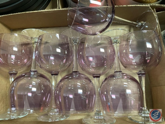 (8) Purple Wine Glasses