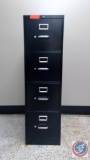 Hon Four Drawer Filing Cabinet Measuring 15'' X 25'' X 52''