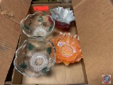 Vintage Akcam Dessert Flower Iridescent Flower Bowl Differnt Color's,Plus More