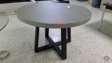 Metal Framed Dining Table with Round Top Measuring 47'' X 30 1/2''