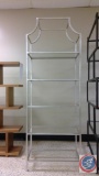 Five Tier Shelving Unit with Glass Shelves Measuring 30'' X 15'' X 84''