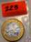 LIMITED EDITION CASINO GAMING TOKEN .999 SILVER $10 TREASURE ISLAND AT THE MIRAGE -PARROT