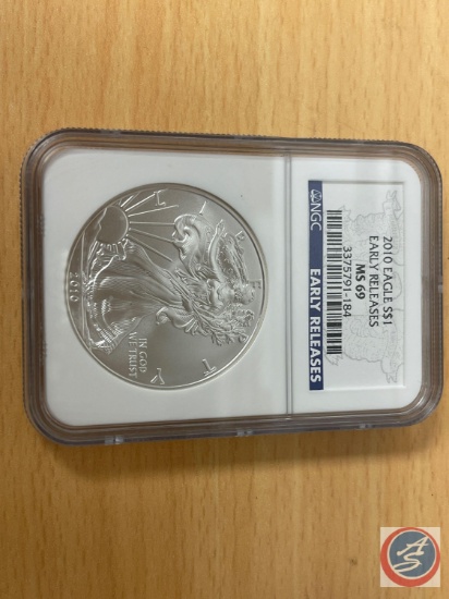 2010 Eagle S$1 Early Releases MS69, weighing 70.4 grams