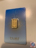 PAMP weighing 5 gram fine gold .999 Serial # C002697