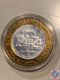 LIMITED EDITION CASINO GAMING TOKEN .999 SILVER $10 CELEBRATE PLAZA LAS VEGAS, IN THE NEW