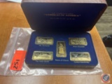 Hamilton Mint Gold Ingots WONDERS OF AMERICA MINTED IN 24K GOLD OVER .999 FINE SILVER