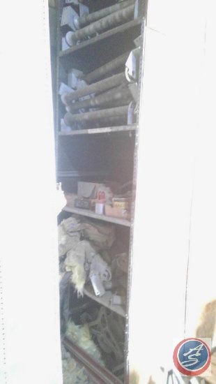 (1) 3x16 shelving unit All One Money, rollers and assorted electrical components