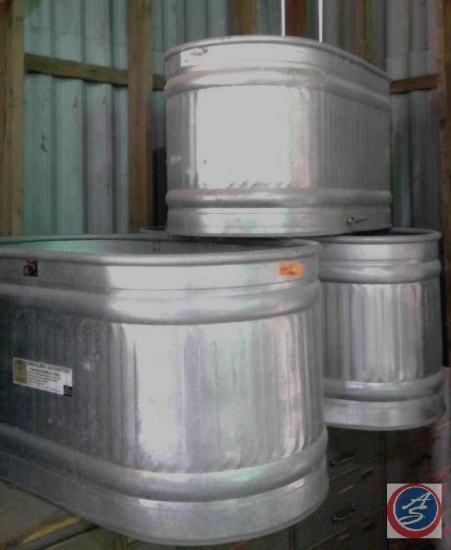 (2) Behlen Country galvanized watering tanks - There are only TWO tanks, picture shows 3