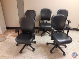 {{5X$BID}} Knoll Office Chairs w/Fully Adjustable Arms, Hard Casters, Pneumatic Lift Adjusts the