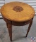 Round Tiger Wood 1 drawer end table