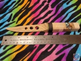 Hand Crafted Wooden Letter Opener made from 6 different woods also with turquoise insert