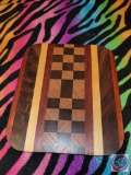 Hand Crafted Wooden Trivet made from 5 different woods