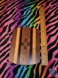 Hand Crafted Wooden Trivet made from 5 different woods