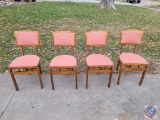 Vintage Stakmore Pink Table and 4 folding Chairs