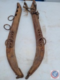 Pair of vintage horse Hames