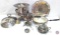 Roger's silver plated dishware; platter, vase, chafing dish with buffet burner, pan, two lids,